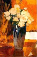 Vase of White Flowers